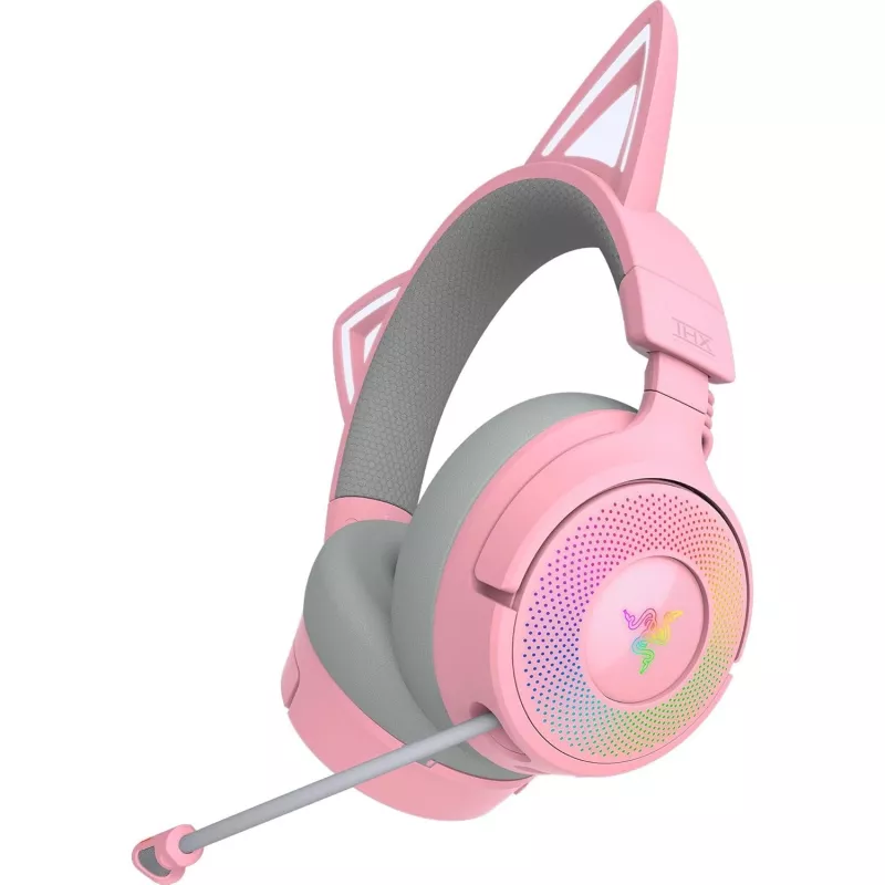 Razer Kraken Kitty V3 Pro - Quartz Headset Kabelgebunden & Kabellos Kopfband Gaming USB Typ-A Bluetooth Rose