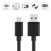 UNITEK USB-KABEL USB-A — USB-C 25CM, Y-C480BK