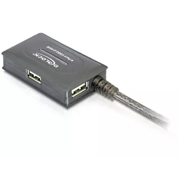 DeLock USB2.0 Verlängerungskabel 10m aktiv mit 4-Port Hub - Hub - 4 x USB2.0 (82748)