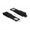 DeLOCK Heavy-duty Klettband L 260 x B 38 mm schwarz 5 Stück