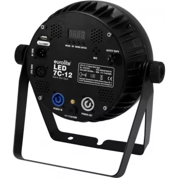 LED Spot EUROLITE 7C-12 Silent schlank 12W 7 Colors, kompaktes Bühnen-/Architekturlicht