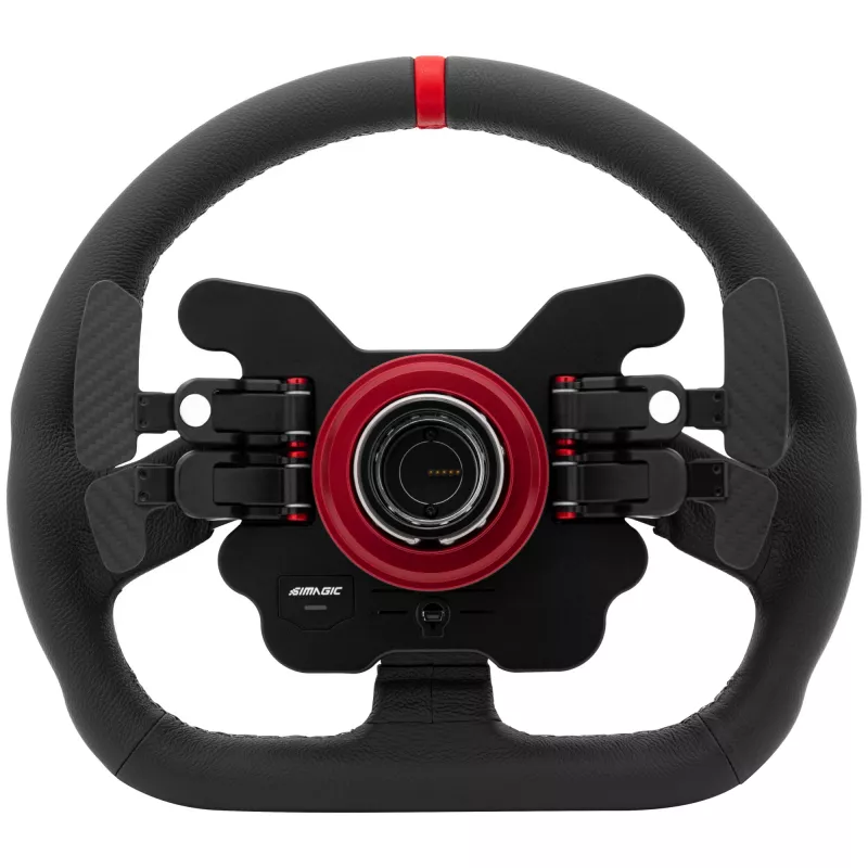 Simracing-Lenkrad Simagic GT1-SD Leder, abnehmbares Lenkrad für Sim-Rigs, Ledergriff, kompatible Lochkreisanordnung