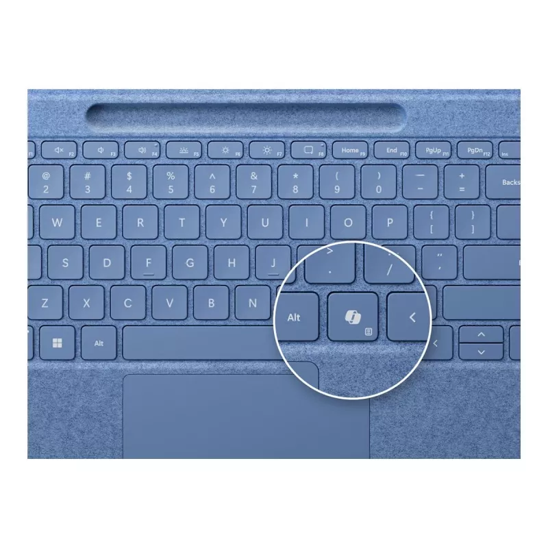 Tastatur für Microsoft Surface 8YU-00027 — QWERTZ deutsches Layout, Bluetooth, Touchpad, Blau