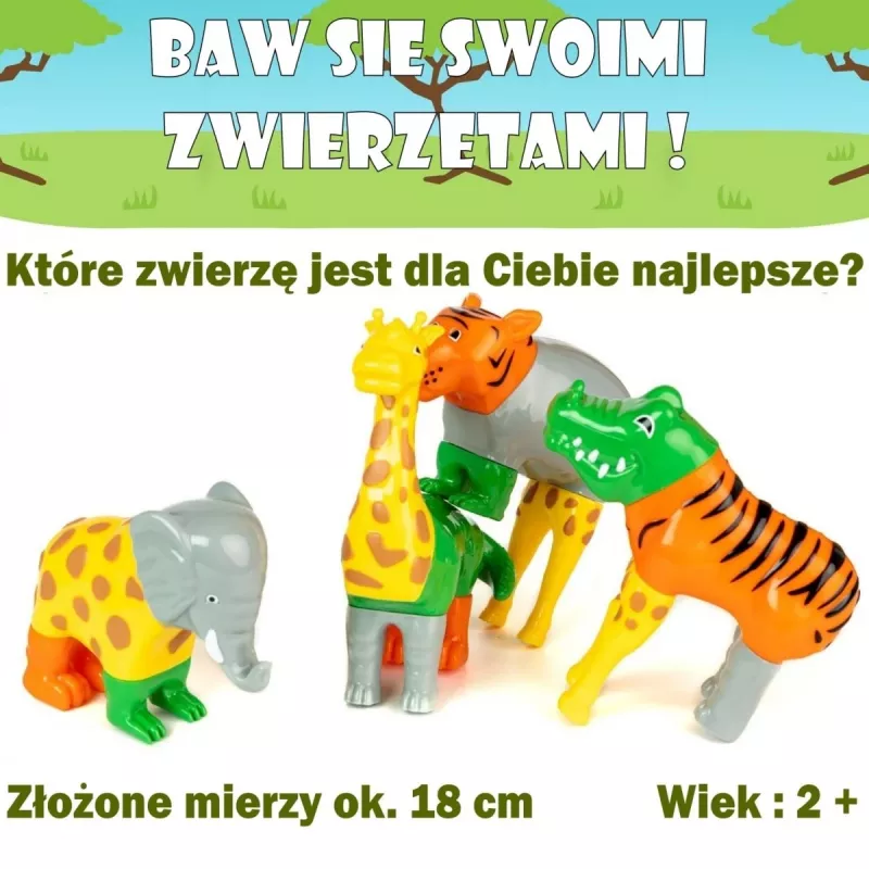 Popular Playthings Magnetic Mix or Match Animals Multicolour