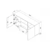 Cama 2D3S ALMA Kommode 180x41.5xH90 Kaschmir
