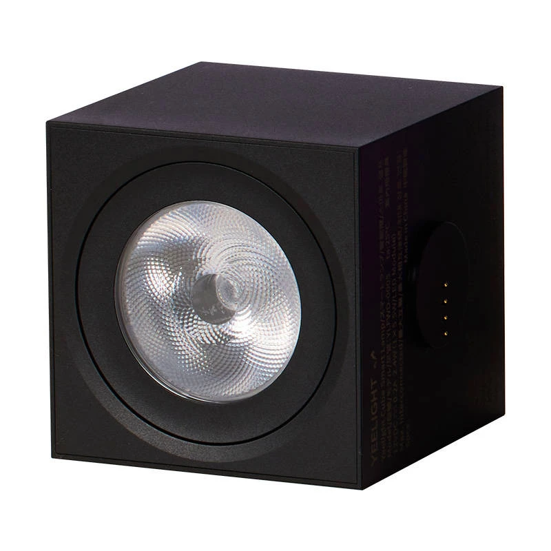 Intelligente Tischleuchte Yeelight Cube — mehrfarbig, Wi‑Fi/Bluetooth, 2,4 GHz, Bluetooth 5.0, AC 100–240 V, 1,5 m Kabel, schwarz