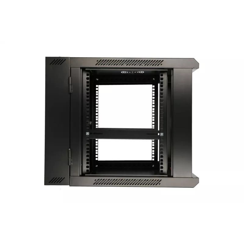 Extralink Rackmount-Gehäuse 9U 600x600 AZH Schwarz wandmontiert, Schwingtyp