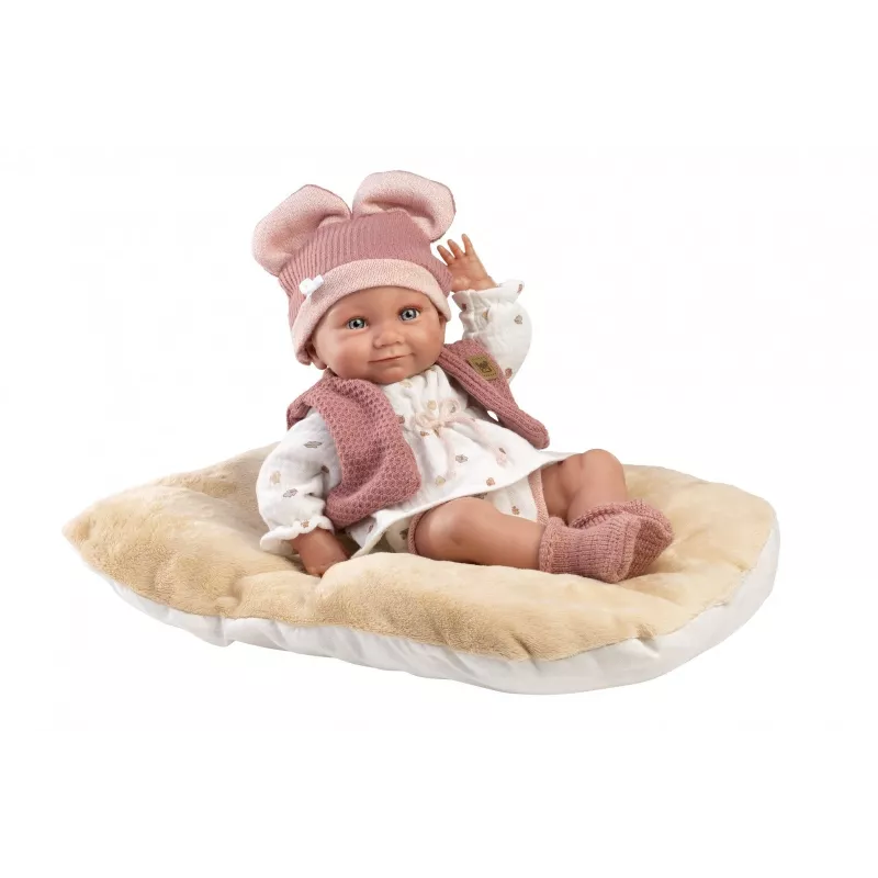 Puppe Llorens 40 cm Babyvinyl mit realistischen Merkmalen und weichem Körper