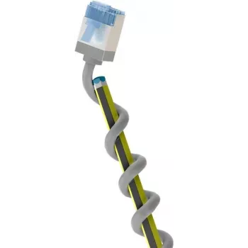 Goobay Ultra-Flexibles CAT 6A Patchkabel schlank U/FTP Grau - extra-kurzer Stecker (74306)