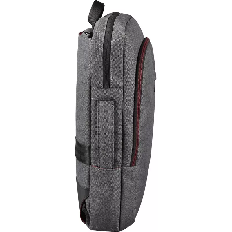 Rucksack YENKEE YBB 1522GY — multifunktionaler Laptop-Rucksack für 15,6 Zoll | Nylon, 12 l, Grau/Rot
