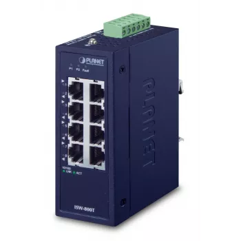 PLANET ISW-800T Netzwerkswitch, unmanaged, L2 Fast Ethernet (10/100), Blau