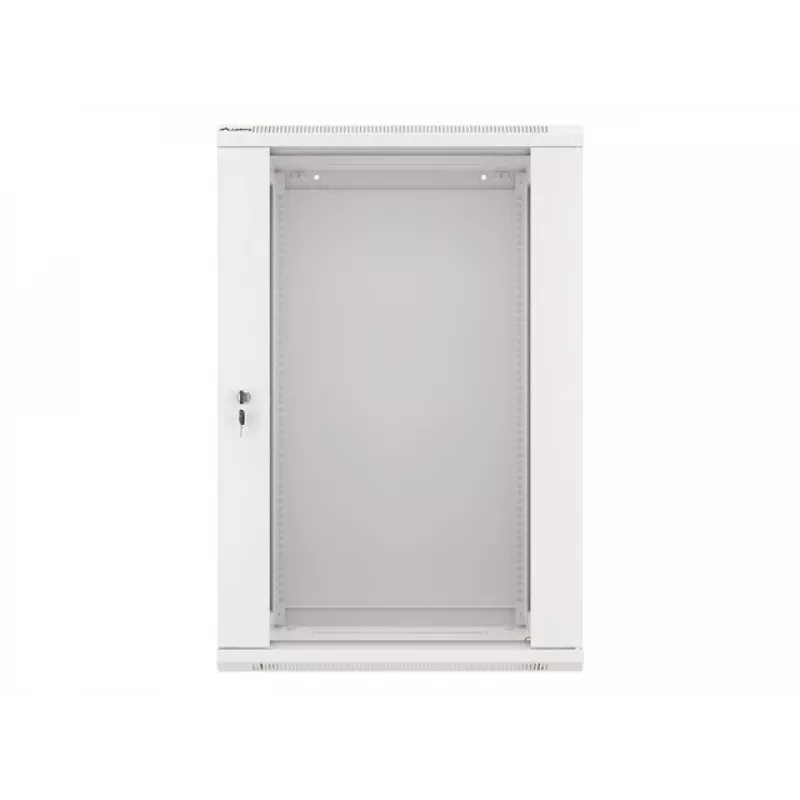 Lanberg wandmontierbarer Installationsschrank 19'' 18U 600x450mm grau (Glatür)