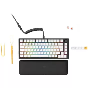 Glorious GMMK Pro Schwarz Slate 75% TKL Tastatur - Vorgebaut, ISO-DE-Layout - schwarz (GLO-GMMK-P75-FOX-ISO-B-DE)