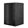 Wandmontierbarer Rack-Schrank LANBERG WF01-6618-10B, 18U, 600×600×907 mm, schwarz, 60 kg