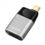 LogiLink USB 3.2 Gen2 Type-C Adapter C/M auf HDMI-A USB-C 4K PD Alu Schwarz/Grau