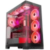 PC-Gehäuse MODECOM Volcano SPACE APEX ARGB Midi Tower, gehärtetes Glas, USB-C, unterstützt ATX/microATX/Mini-ITX, GPU bis 430 mm, CPU-Kühler bis 180 mm