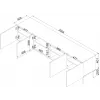 Cama 4D RTV-Schrank PALAZZO BIS 201x40x60 schwarz matt