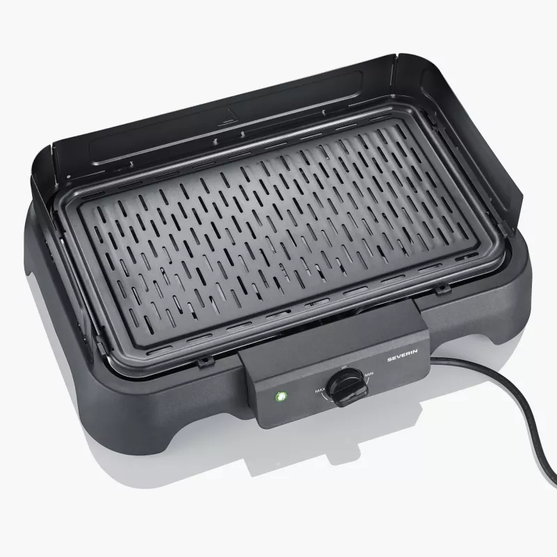 Tisch-Elektrogrill SEVERIN PG 8595 — 2000 W, rechteckige Grillfläche, schwarz