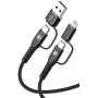 Celly 4-IN-1 Kabel A+C auf C+LIGHT 2M BK