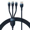 USB-Kabel Baseus CASS030003 1,2 m USB A USB-C/Micro-USB-A/Lightning Blau
