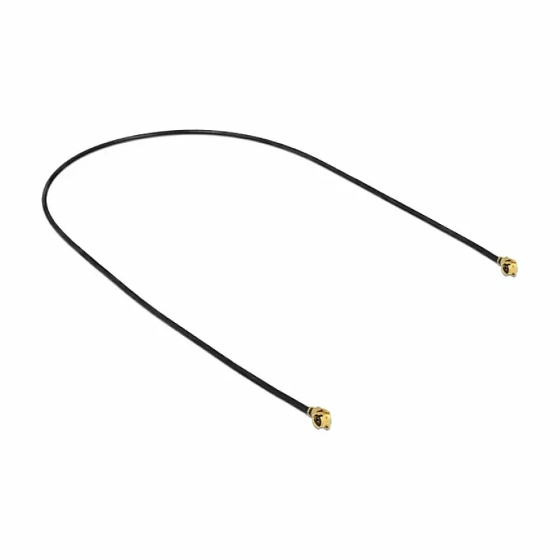 DeLOCK 89609 Koaxialkabel 0,3 m MHF (I-PEX) Schwarz Gold