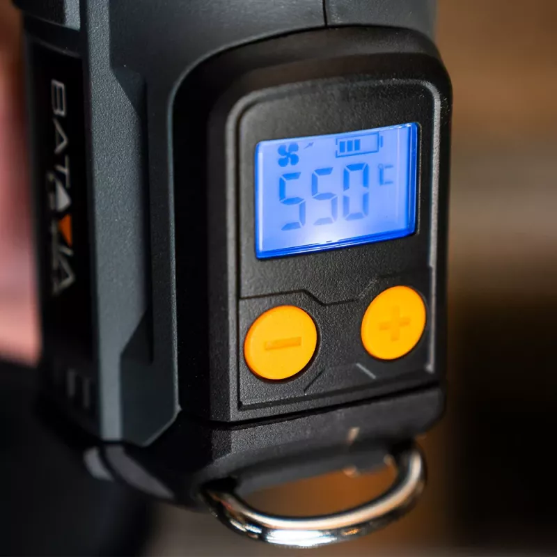 Akku-Heißluftpistole Batavia B.V. 18V mit digitalem LCD-Display (Akku und Ladegerät nicht im Lieferumfang enthalten)
