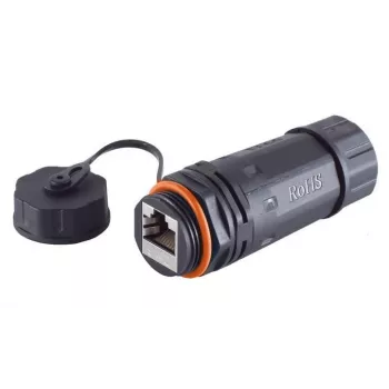 Microconnect KONCAT6A68 Kabel-Geschlechtswandler RJ-45 Schwarz