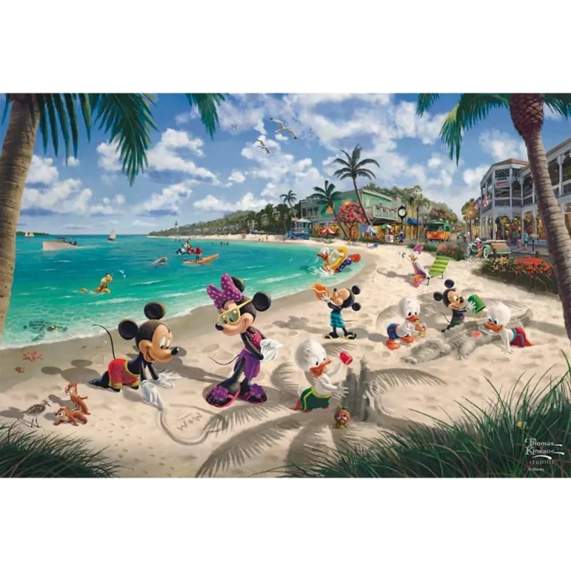 Thomas Kinkade Studios: Disney - Mickey & Minnie in Florida, Puzzle 200 Teile