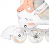 Nils Extreme NH18190 2IN1 Inline Skates WEISS/PINK GR. S (29-33) Mit austauschbaren Hockeyskates