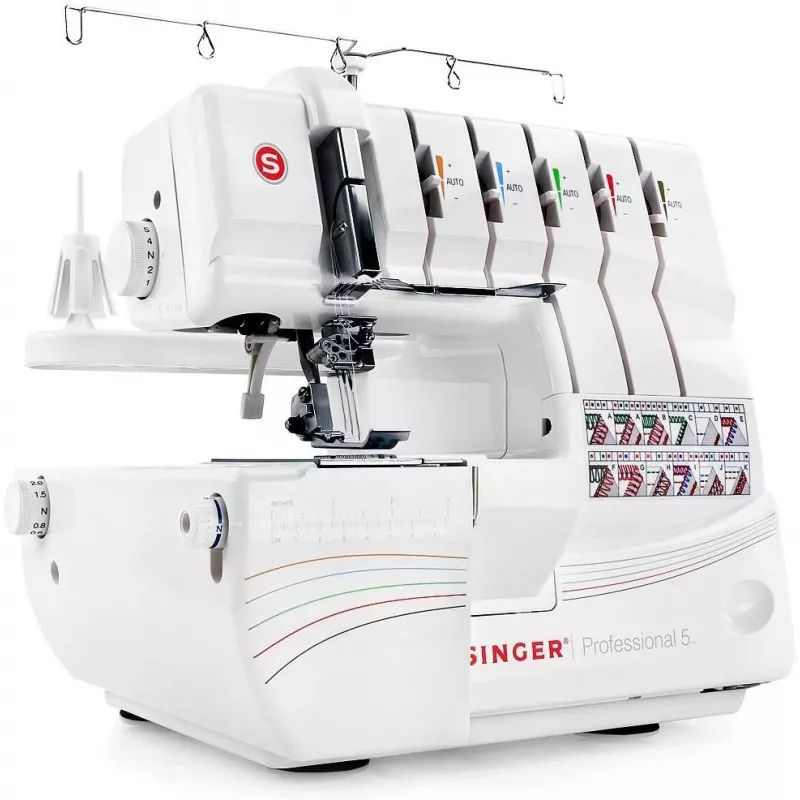 Overlock Singer 14T968 Nähmaschine, elektrischer Strom, weiß