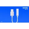 USB Type 3.1 C (M) – Jack 3.5mm (F) Audioadapter Weiß SAVIO AK-51