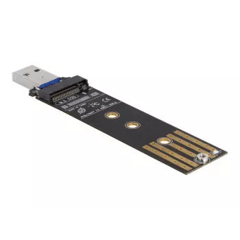 DeLOCK Combo-Konverter für M.2 NVMe PCIe oder SATA SSD USB 3.2 Gen 2 Schwarz