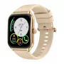 Smartwatch Zeblaze GTS 4 — 4,93 cm (1,94 Zoll) AMOLED 466×466 px, Touchscreen, Wi‑Fi, Metallgehäuse, Beiges Silikonarmband