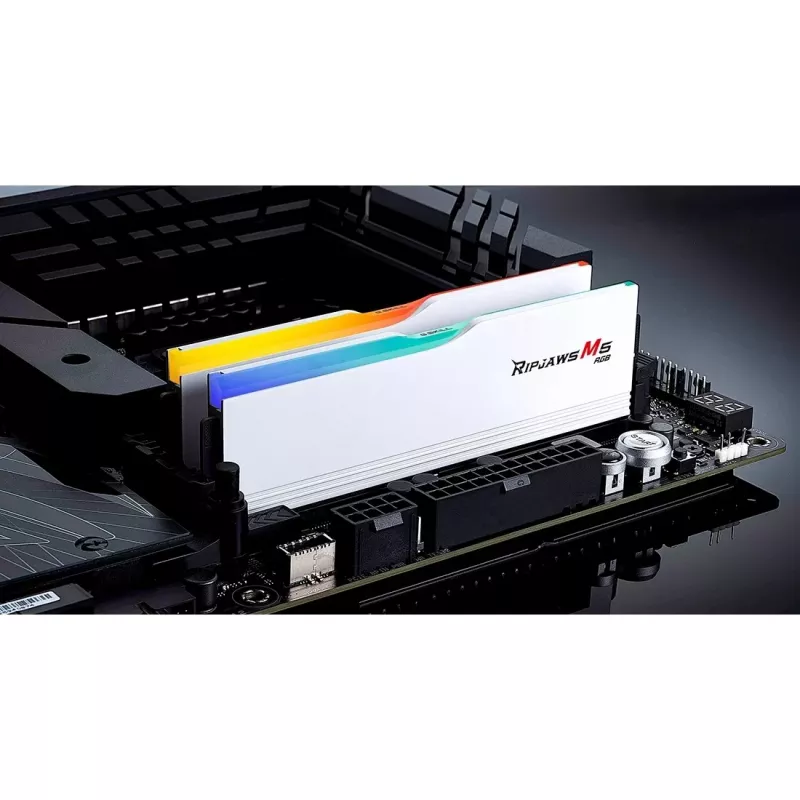 DIMM 32 GB DDR5-5200 (2x 16 GB) Dual-Kit, Arbeitsspeicher Weiß, F5-5200J4040A16GX2-RM5RW, Ripjaws M5 RGB, INTEL XMP