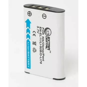 Wiederaufladbarer Kameraakku extra digital EN-EL11 / D-Li78 / DB-80 / Li-60B (Modell DV00DV1228)