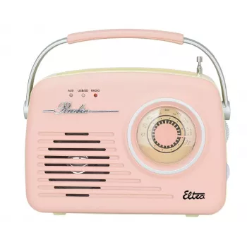 Retro-Tischradio Eltra LUIZA RETRO SP-11 mit MP3, USB und SD-Kartenunterstützung, pink