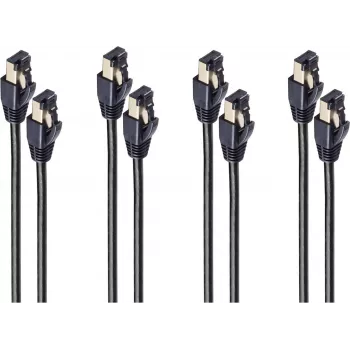 Netzwerkkabel ShiverPeaks S/CONN SC08-41045-4 Cat8.1 F/FTP (FFTP) 3 m RJ-45 auf RJ-45, 40GBase-T, schwarz