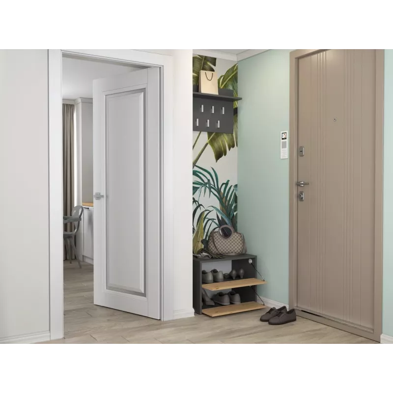 Geschlossener Schuhschrank Top E-Shop MODO ANT/ART — Anthrazit und Eiche, Spanplatte