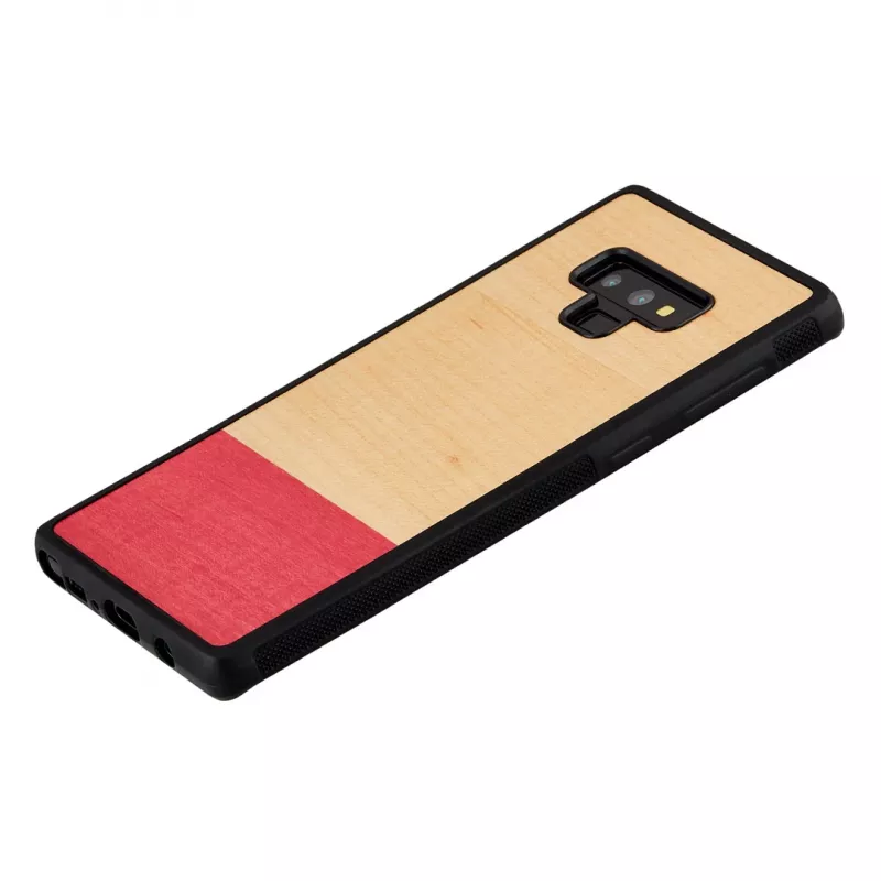 Smartphone-Hülle Mann und Holz für Galaxy Note 9 – schwarz, Design in Blockstreifen-Optik