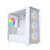 PC-Gehäuse Montech X5M (W) Micro Tower, Weiß — Micro-ATX/Mini-ITX, unterstützt ATX-Netzteile, 3x120 mm vorne, 1x120 mm hinten, 2x 3,5-Zoll-Schächte, 4x 2,5-Zoll-Schächte