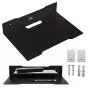 Wandregal für Decoder MACLEAN MC-122, Stahl, schwarz, max. Belastung 5 kg, Lochabstand 219 mm