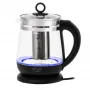 Adler Wasserkocher | AD 1299 | Elektrisch | 2200 W | 1,5 L | Glas | 360°-Drehsockel | Schwarz