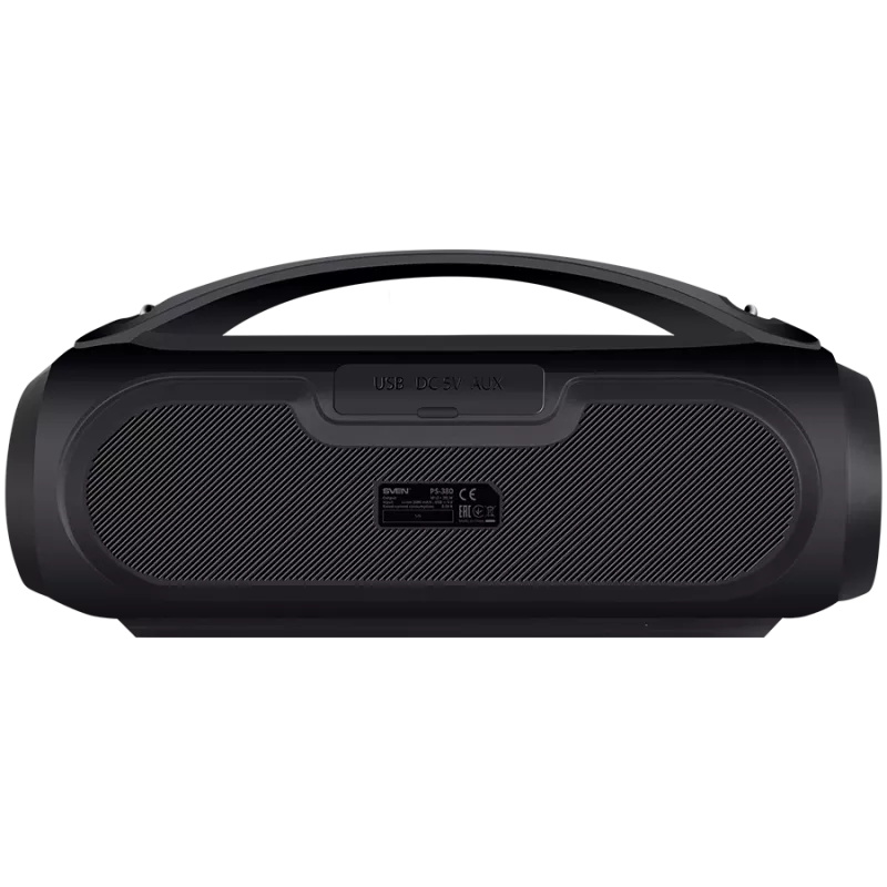 Lautsprecher SVEN PS-380, schwarz (40W, wasserdicht (IPx5), TWS, Bluetooth, FM, USB, 3000mAh)
