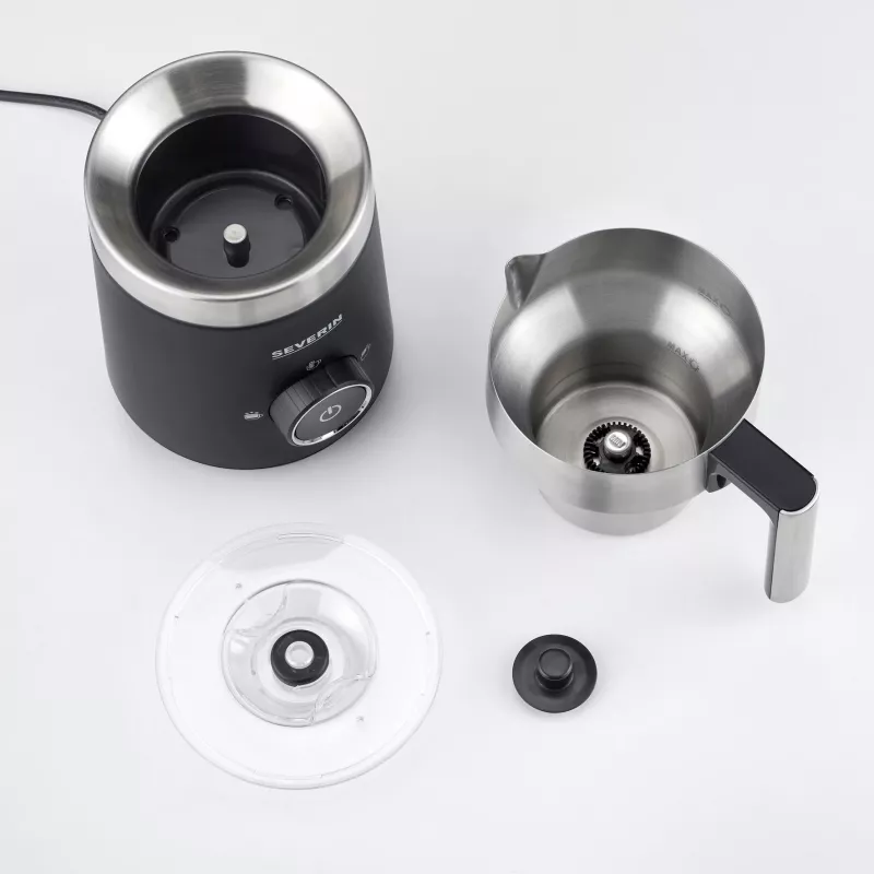 Severin SM 3585 Milchaufschäumer Automatischer Milchaufschäumer Schwarz - Silber (SM3585)