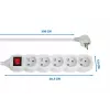 Esperanza ELK215W Stromverteiler 3 m 5 AC-Steckdose(n) Innenbereich Weiß