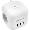 Power Cube QOLTEC 52547 Steckdosenleiste 3×AC-Steckdosen, 2×USB-A, 1×USB-C PD 20W