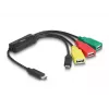 DeLOCK 4-Port USB 2.0 Kabel-Hub USB Type-C auf 3 x USB-A Buchse + 1 x USB-C Stecker