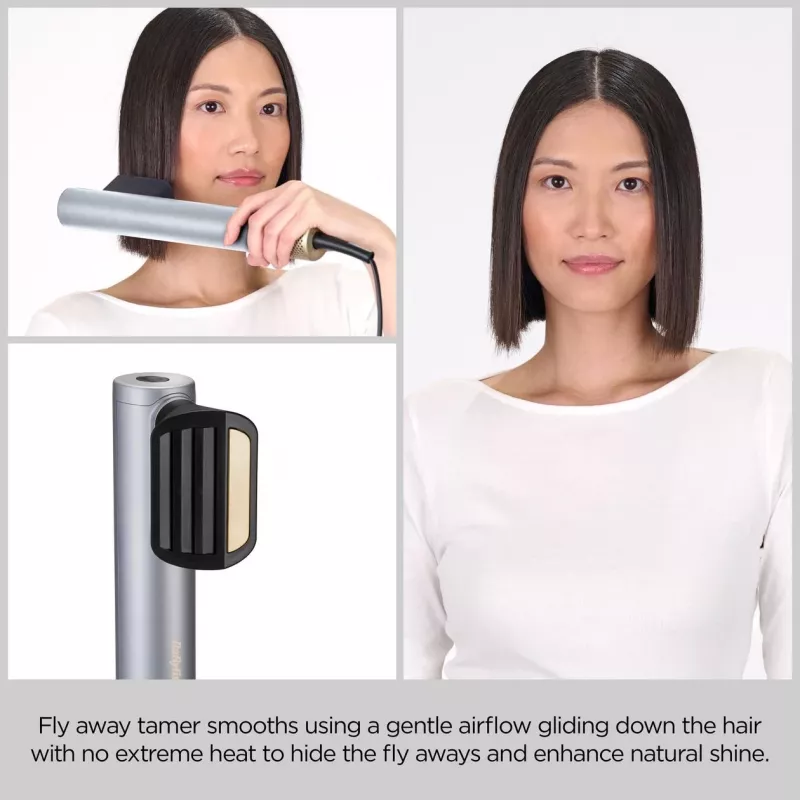 Haarstyling-Set BABYLISS AS6555E — Airflow-Technologie, 4 Heizstufen, 2,5 m Kabel, Silber/Gold