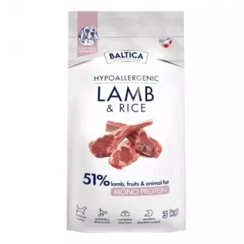 BALTICA Nutraceutic Hypoallergenic M Lamm mit Reis - Trockenfutter für Hunde - 3 kg