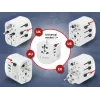 Reiseadapter GEMBIRD TPA-EU2A1C15-01-W – 15W, Typ-E-Stecker, 2× USB-A + 1× USB-C, 100–250V